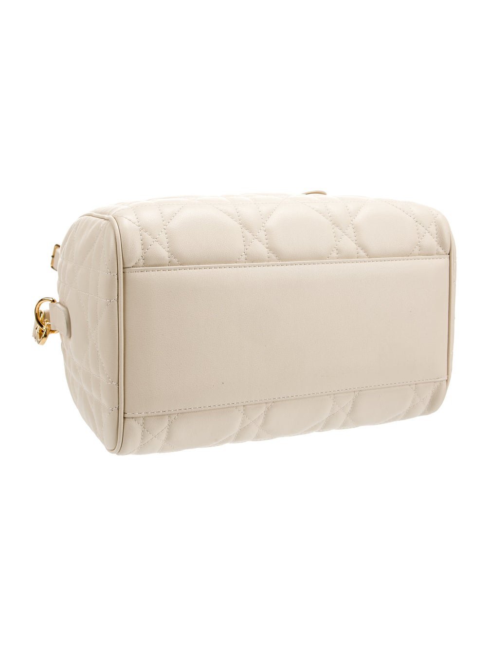 ⁦Christian Dior 
Calfskin Macrocannage Groove 25 Bag Dusty Ivory + Brand Box , size 26*19⁩ - الصورة ⁦4⁩