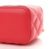Chanel  Quilted Pearl Crush Mini Vanity Case With Chain Red + Brand Box , size 10*10 - Thumbnail Image 3