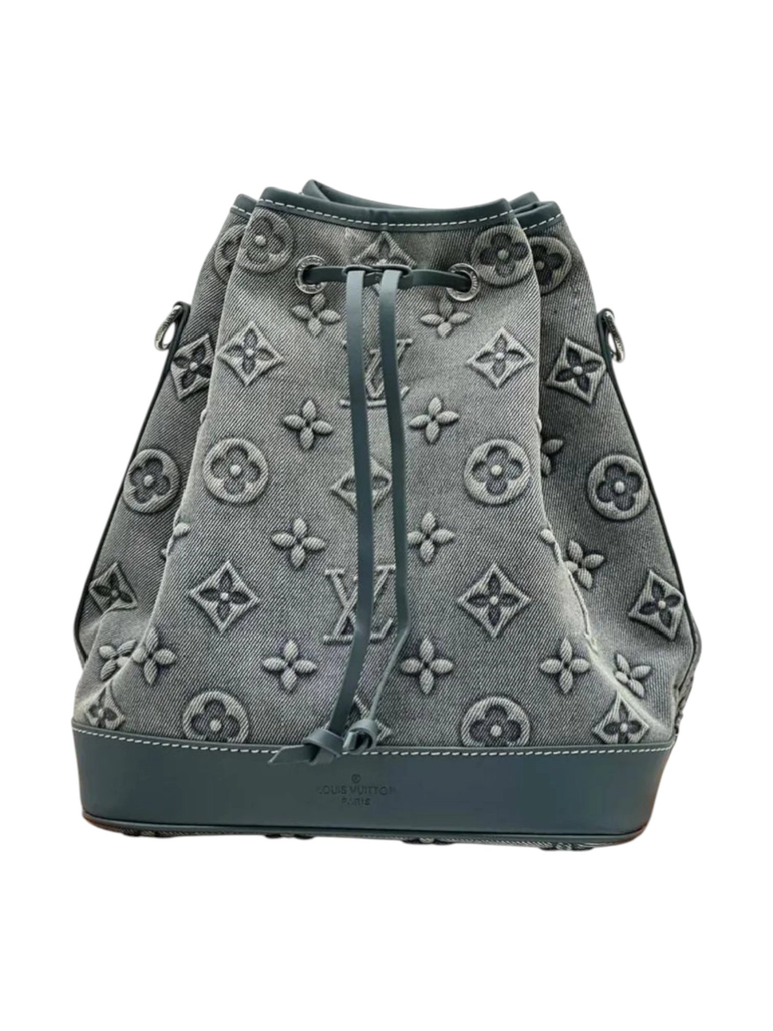 ⁦Louis Vuitton monogram denim bucket + Brand Box , size 25*23⁩ - الصورة ⁦1⁩