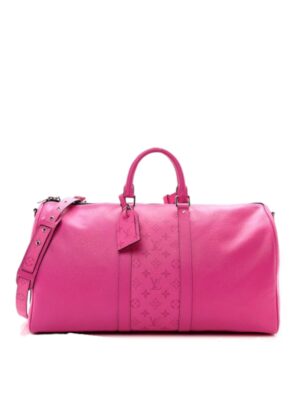 Louis Vuitton Taigarama Keepall Bandouliere 50 Fuchsia , size 50*30