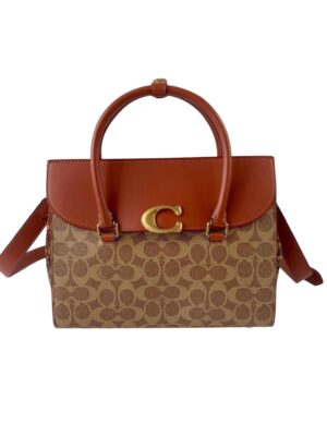 COACH BROOME CARRYALL In Signature Canvas With Snakeskin Detail + Brand Box , size 26*21