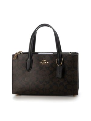 COACH NINA SMALL TOTE BAG IN SIGNATURE CANVAS , size 24*16