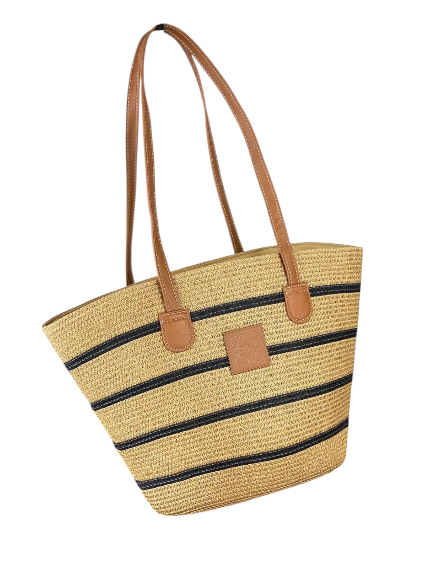 ⁦Loewe Straw Tote , size 40*38⁩ - الصورة ⁦3⁩
