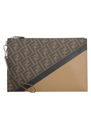 Fendi Diagonal clutch in leather
+ Brand Box  , size 26*20