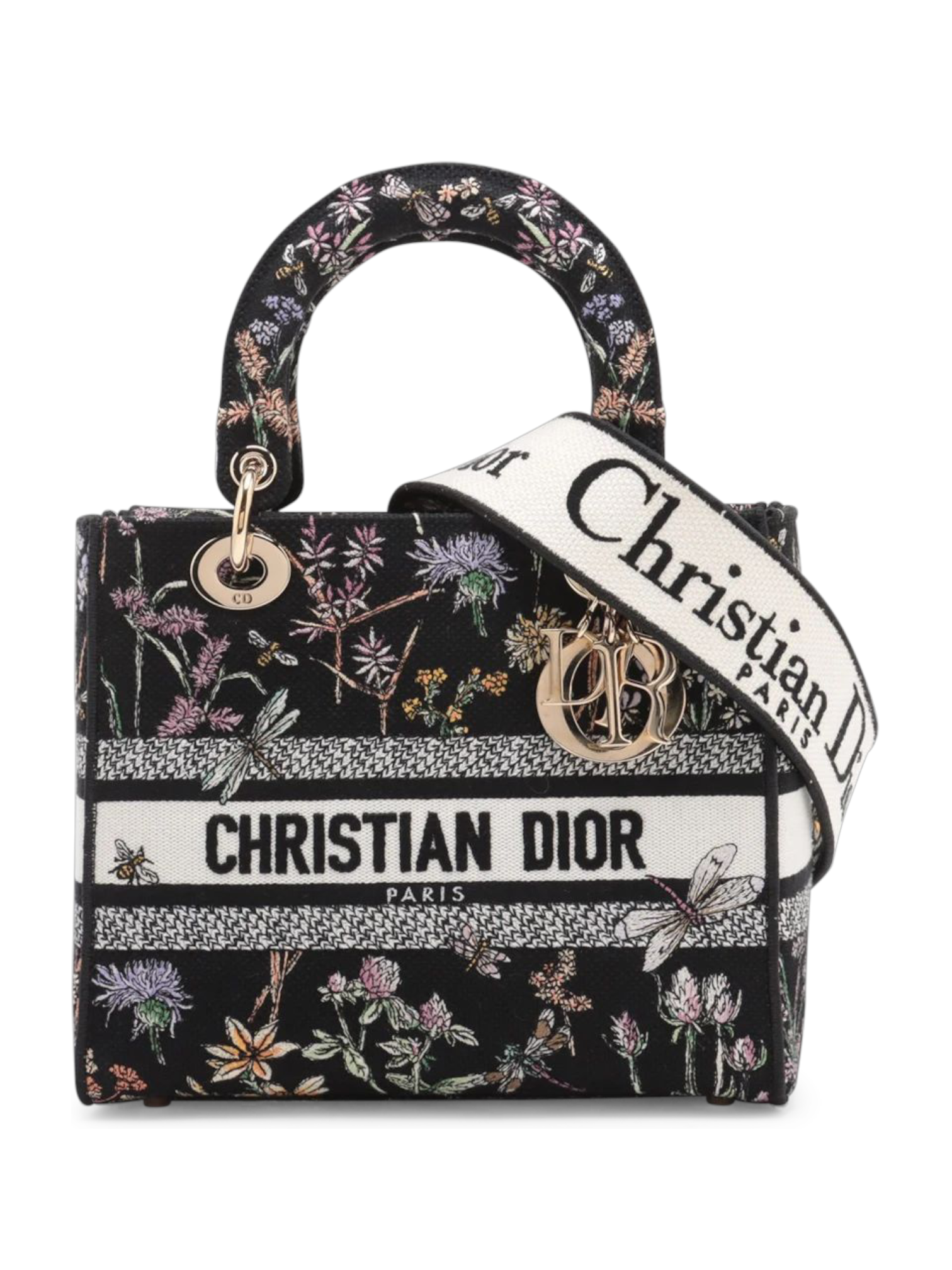 ⁦Christian Dior
Medium Embroidered Herbarium Lady D Lite + Brand Box , size 24*20⁩ - الصورة ⁦1⁩