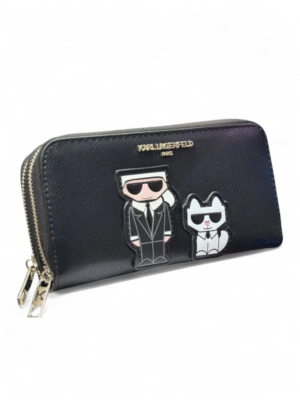 KARL LAGERFELD m Double zip around Wallet + Brand Box , size 20*11