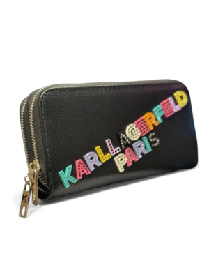 KARL LAGERFELD n Double zip around Wallet + Brand Box , size 20x11