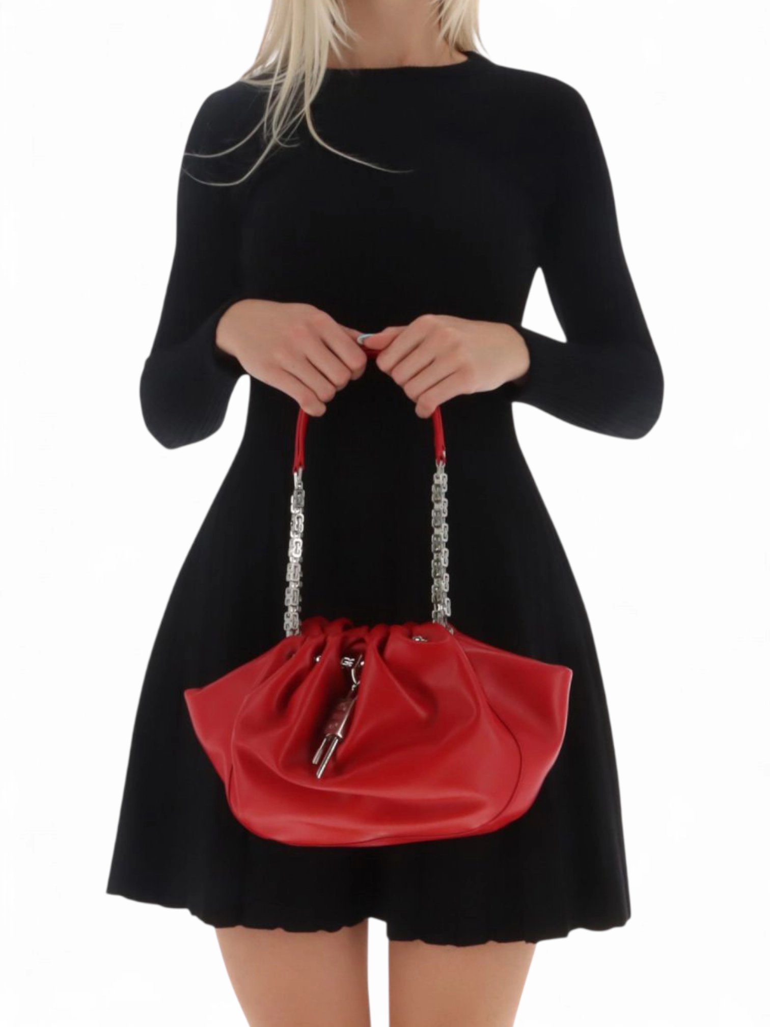 Givenchy Calfskin Kenny Shoulder Bag + Brand Box , size 24*15 - الصورة 14