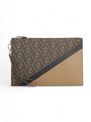 Fendi Diagonal clutch in leather
+ Brand Box  , size 26*20