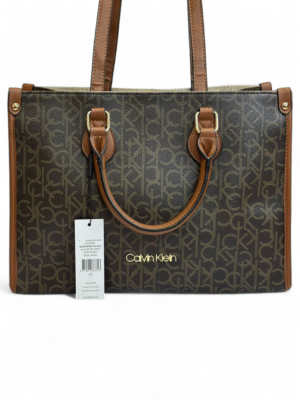 Calvin Klein Brown Monogram Leather Bag