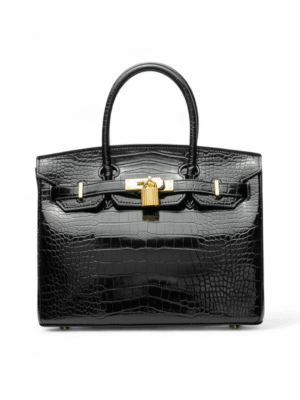 Hermes Birkin 35 Crocodile Pattern Faux Leather with 2 strap 
 + Dust Cover , size 35*25