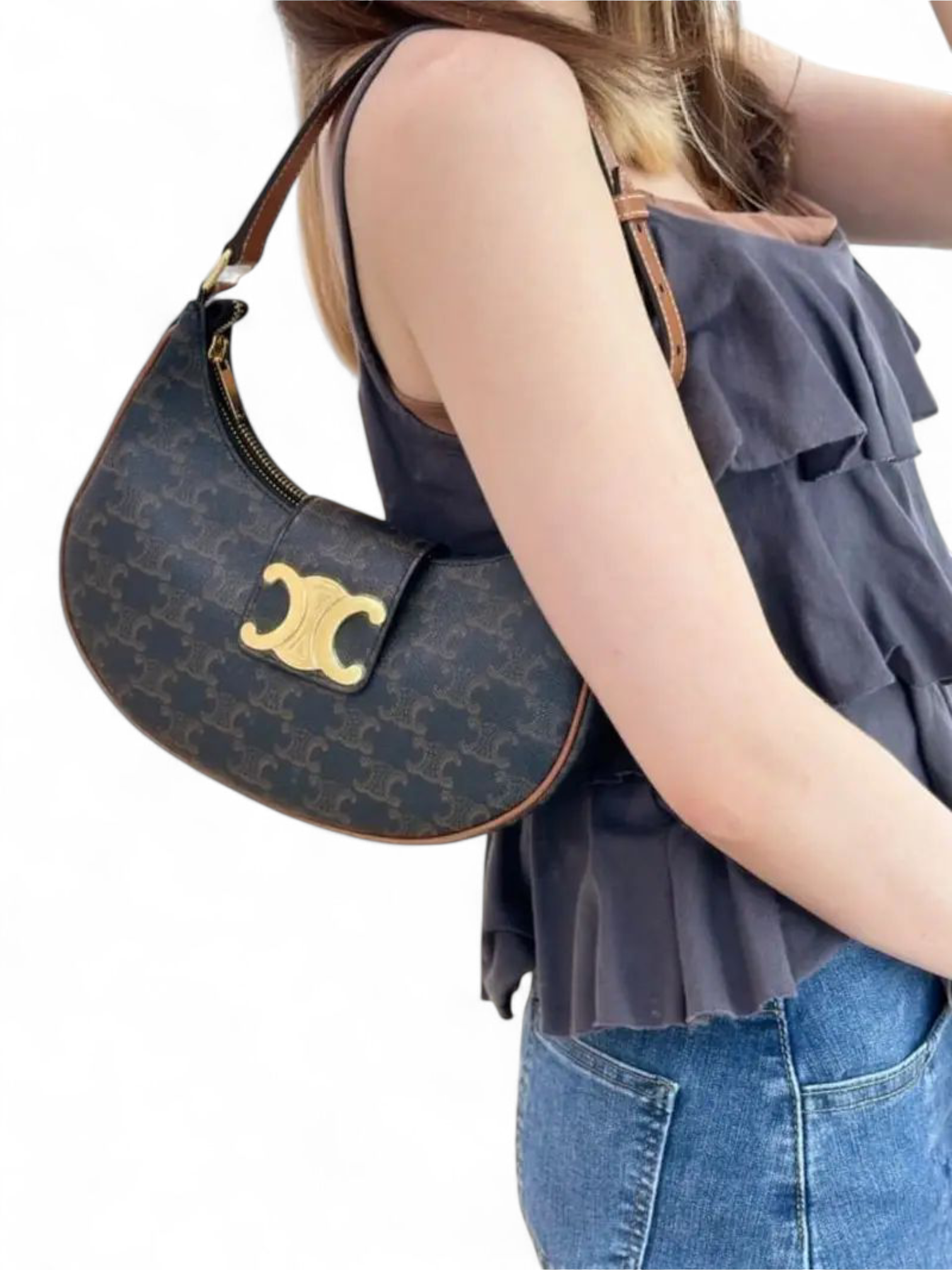 CELINE Macadam Ava bag + Brand Brand Box , size 24*13 .. ofr - الصورة 10