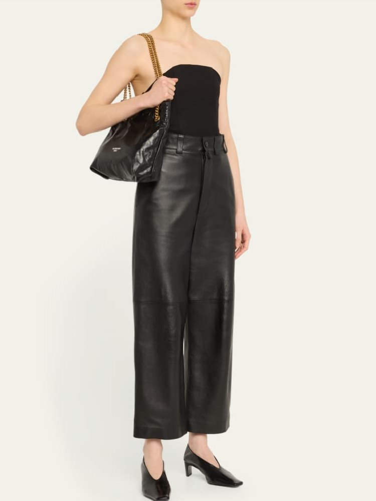 ⁦Balenciaga Crush Mini leather tote bag + Dust Cover , size 25*17 .. ofr⁩ - الصورة ⁦4⁩