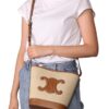 Celine SMALL CANVAS BUCKET CUIR TRIOMPHE  + Brand Box , size 20x17 .. ofr - Thumbnail Image 7