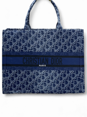 Christian Dior  Book Tote Blue in denim 
+ Brand Box , size 40*30