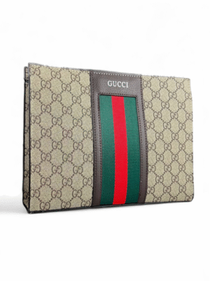 Gucci GG Supreme Web clutch + Brand Box , size 26*20