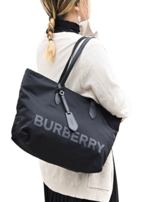 Burberry  Logo Large Tote Bag  Purse Embossed , size 36*23