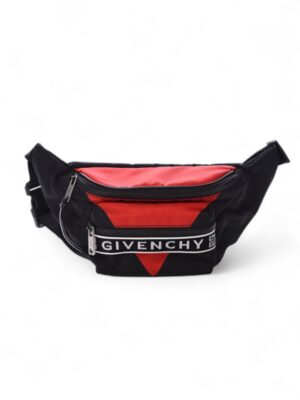 Givenchy Unisex Nylon  Bum Belt Bag Black Red , size 33*16