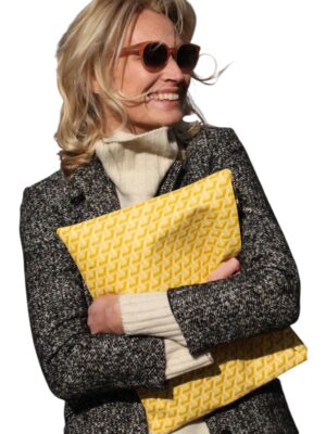 GoyardPreloved Chevron Clutch Bag senat GM + Dust Cover , size large 41*28 .. ofr