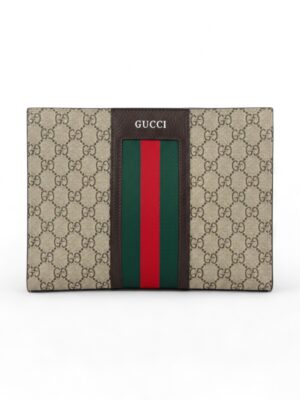 Gucci GG Supreme Web clutch + Brand Box , size 26*20