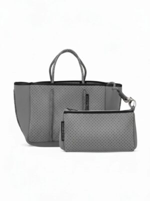 State of escape Petite Escape tote bag , size 25*19 - رمادي