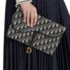 Christian Dior saddle clutch pouch oblique Jacquard + Brand Box, size 26*17 - Thumbnail Image 1