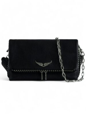 ZADIG & VOLTAIRERocky iconic black grained leather bag  , size 28*19