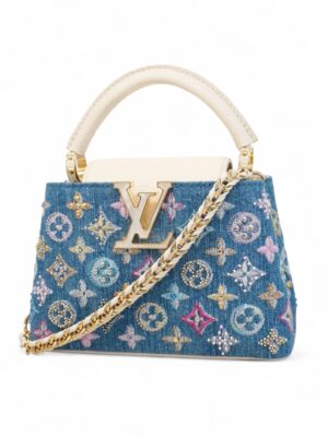 Louis Vuitton Monogram Denim Capucines Mini  + Brand Box , size 20*13