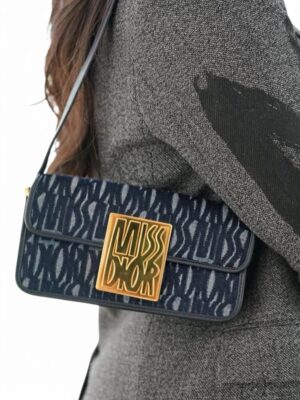 Christian Dior Miss Dior Denim Flap Bag + Brand Box , size 23*12 .. ofr
