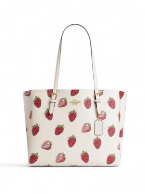 Coach Large Mollie Tote Bag With Strawberry Print  , size 49*27