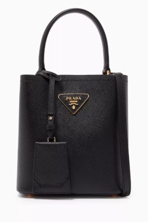 PradaSmall Prada Panier Bag in Saffiano Leather + Brand Box , size 19*18