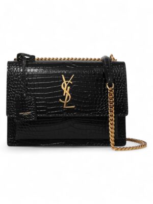 Saint LaurentSunset Medium croc effect leather  + Brand Box , size 22*16