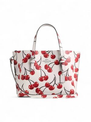 Mollie Tote Bag 25 With Cherry Print + Dust Cover, size 25*19
