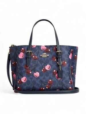 Mollie Tote Bag 25 With Cherry Print + Dust Cover, size 25*19