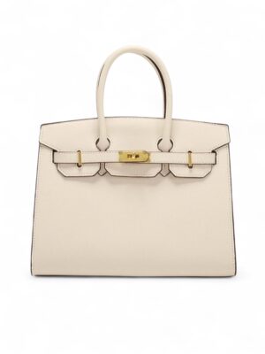 Hermes Madame Birkin 30 Noir Sellier Gold Hardware + Brand Box , size 30*25 - أبيض
