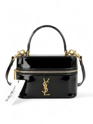 Saint Laurent Patent leather vanity bag + Brand Box , size 19*12