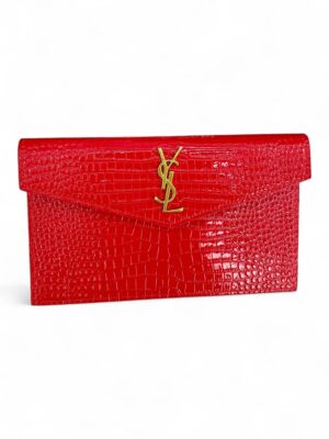 Saint Laurent
Embossed Leather Uptown Medium  clutch + Brand Box , size  27*16
