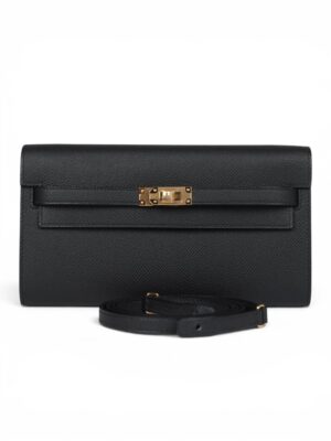 Hermes Kelly To Go Crossbody Bag in Epsom Leather & Gold Hardware + Brand Box , size 20*13