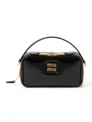 Miu Miu Patent Black Leather Sac Bag , size 22*10 .. ofr