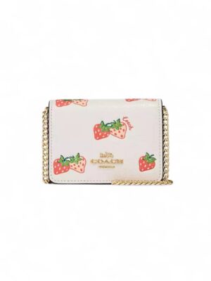 COACH Mini Purse  Wallet On A Chain + Brand Box , size 13*10