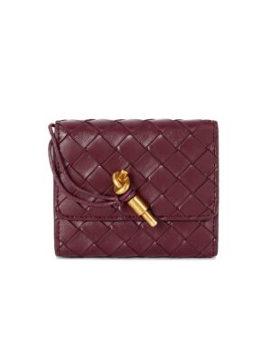 Bottega Veneta Leather Intrecciato Andiamo Trifold Wallet + Brand Box , size 11*9