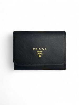 Prada Saffiano Leather Wallet Small + Brand Box
