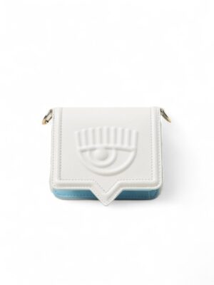 Chiara Ferragni Eyelike Mini wallet on chain + Brand Box , size mini 11*13