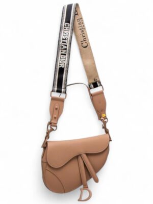Christian Dior Ultra Matte Calfskin Saddle Bag Beige + Brand Box , size 24*21 .. ofr