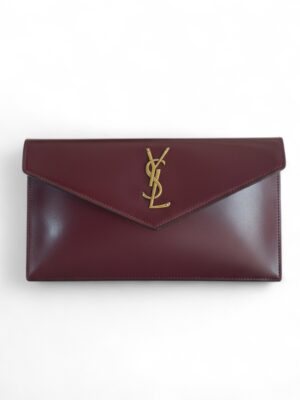 Saint Laurent
Envelope Uptown clutch Pouch Burgundy + Brand Box , size 29*16