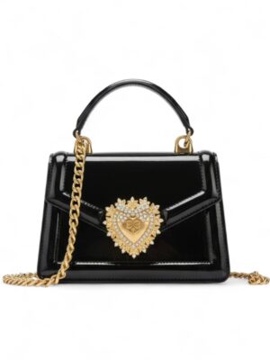 Dolce & GabbanaDevotion  bag Medium Patent  Leather + Brand Box , size 24*16
