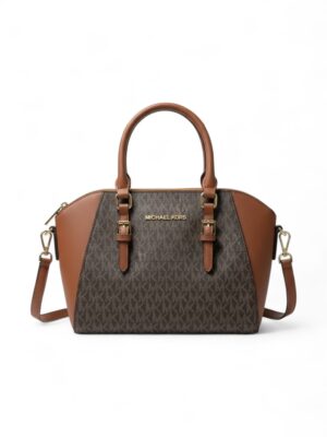 Michael Kors Sienna Medium Logo and Leather Satchel , size 20*13 .. ofr