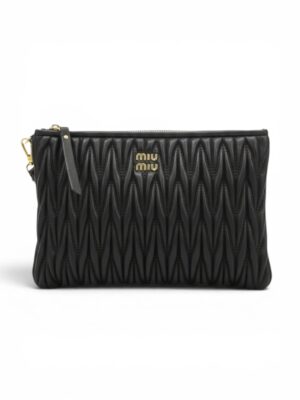 Miu Miu  Matelasse Leather Clutch Bag + Brand Box , size 26*20