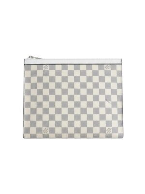 Louis Vuitton Damier azur Pochette Voyage MM clutch + Brand Box, size 26*20