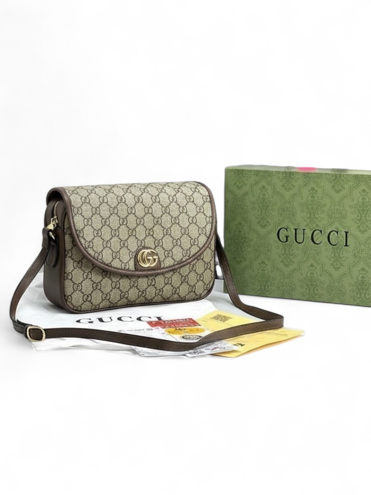 ⁦Gucci Ophidia  shoulder bag messenger + Brand Box , size 26*17 .. ofr⁩ - الصورة ⁦5⁩